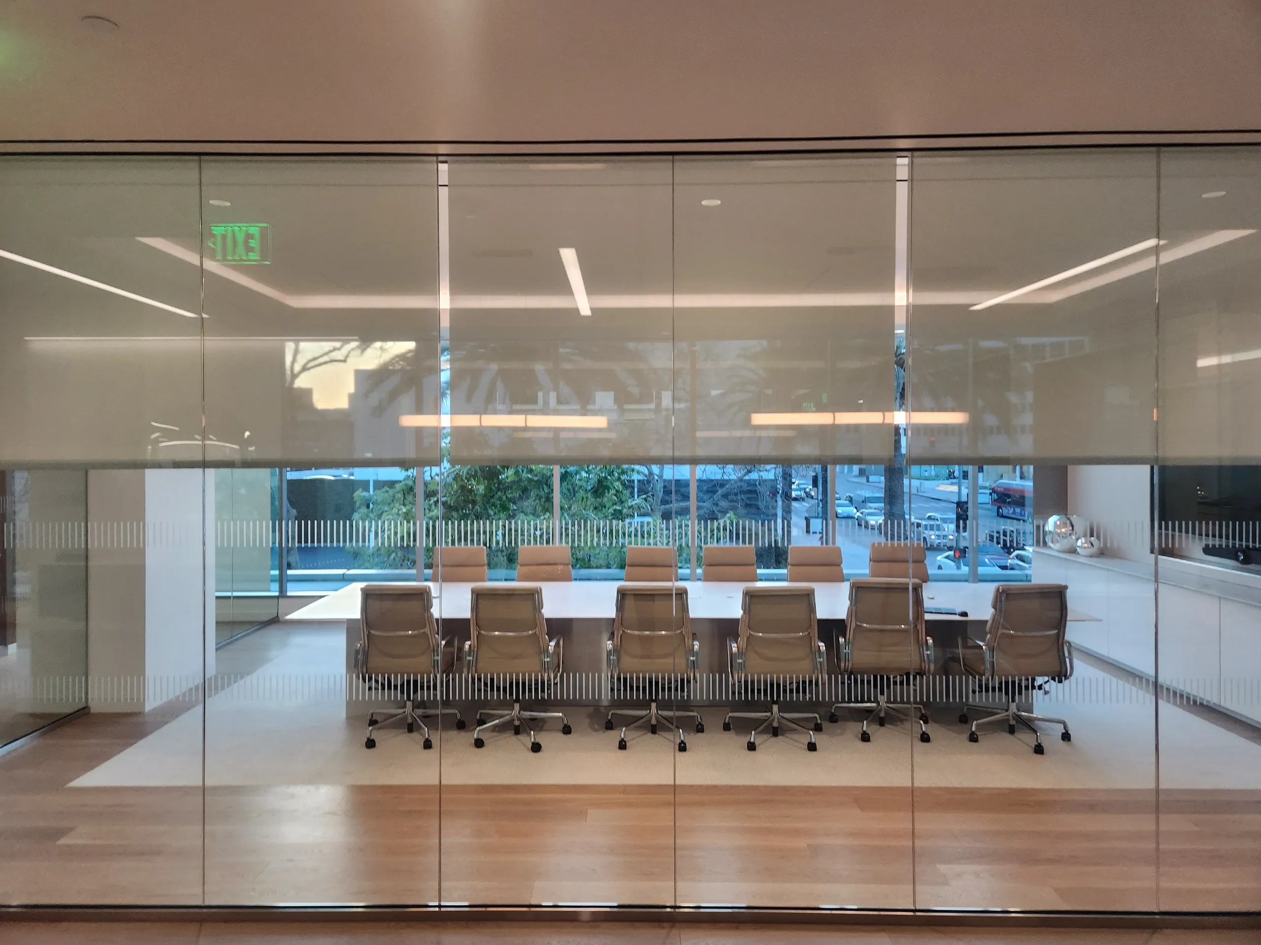 A large conference room with chairs and tables.